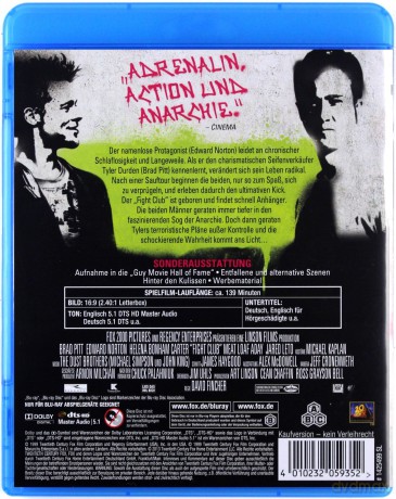 Fight Club (Podziemny krąg) [Blu-Ray]