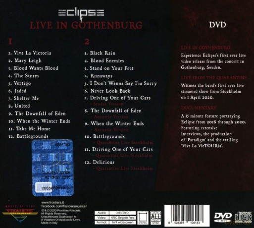 Eclipse: Viva La Victouria (digipack) [2CD]+[DVD]