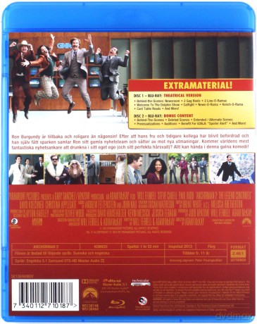 Anchorman 2: The Legend Continues (Legenda telewizji 2: Kontynuacja) [Blu-Ray]