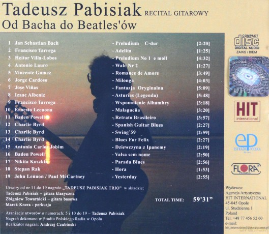 Tadeusz Pabisiak: Od Bacha do Beatlesów [CD]