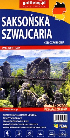 Mapa turystyczna - Saksońska Szwajcaria cz. zach