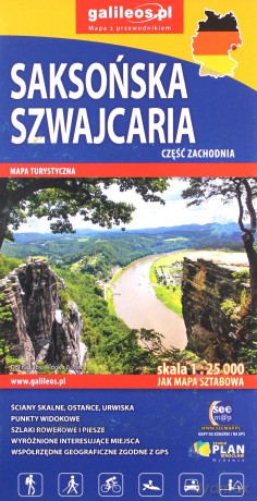 Mapa turystyczna - Saksońska Szwajcaria cz. zach