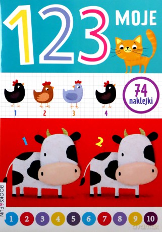 Moje 123 z naklejkami [KSIĄŻKA]