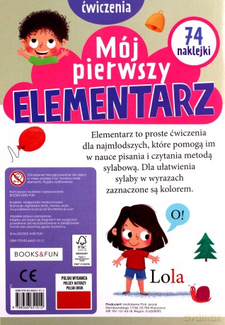 Mój pierwszy elementarz z naklejkami. Ćwiczenia [KSIĄŻKA]