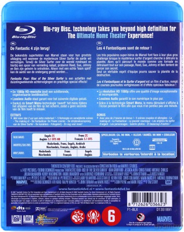Fantastic Four: Rise of the Silver Surfer (Fantastyczna Czwórka: Narodziny Srebrnego Surfera) [Blu-Ray]