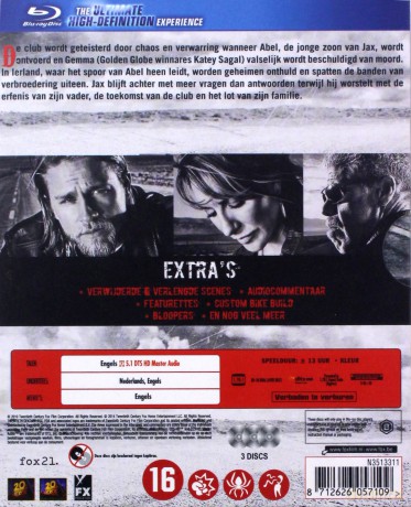 Sons of Anarchy: Season 3 (Synowie Anarchii) [4xBlu-Ray]