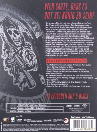 Sons of Anarchy: Season 6 (Synowie anarchii) [5DVD]