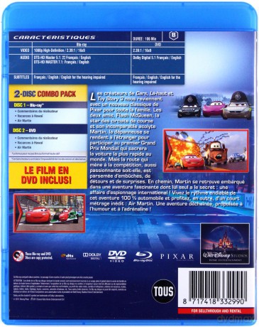 Cars 2 (Auta 2) (Disney) [Blu-Ray]+[DVD]