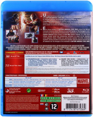 Captain America: Civil War (Kapitan Ameryka: Wojna bohaterów) [Blu-Ray 3D]+[Blu-Ray]