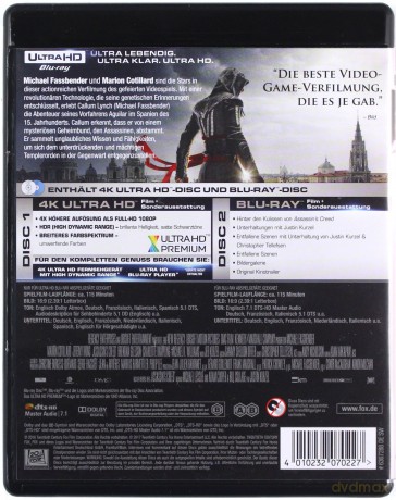 Assassin's Creed [Blu-Ray 4K]+[Blu-Ray]
