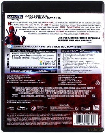 Deadpool [Blu-Ray 4K]+[Blu-Ray]