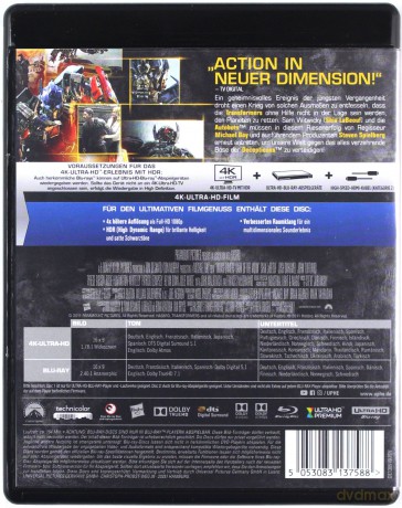 Transformers: Dark of the Moon (Transformers 3) [Blu-Ray 4K]+[Blu-Ray]