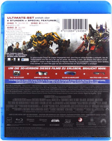 Transformers: Dark of the Moon (Transformers 3) [Blu-Ray 3D]+[2xBlu-Ray]
