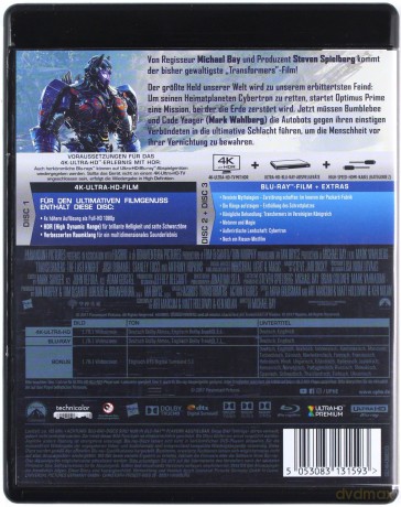 Transformers: The Last Knight (Transformers 5: Ostatni Rycerz) [Blu-Ray 4K]+[Blu-Ray]