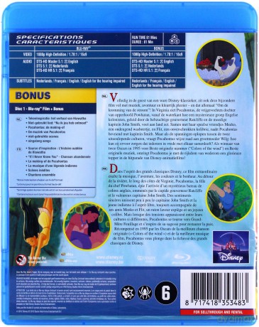 Pocahontas [Blu-Ray]