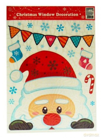 Świąteczna dekoracja elektrostatyczna z brokatem