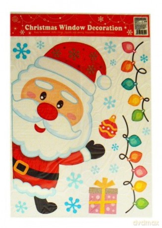 Świąteczna dekoracja elektrostatyczna z brokatem