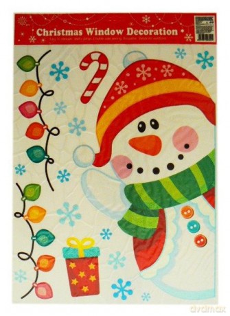 Świąteczna dekoracja elektrostatyczna z brokatem