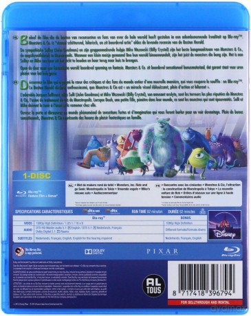 Monsters, Inc. (Potwory i spółka) (Disney) [Blu-Ray]