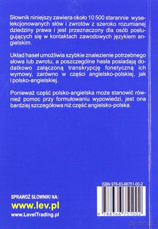 Słownik Prawnika Polsko-Angielski Angielsko-Polski [KSIĄŻKA]