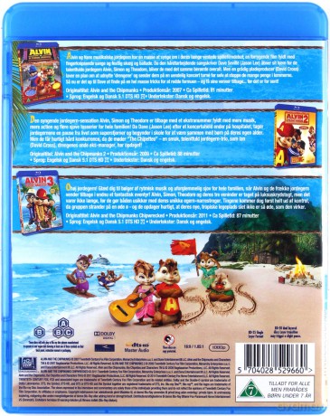 Alvin and the Chipmunks 1-3 (Alvin i wiewiórki 1-3) [3xBlu-Ray]