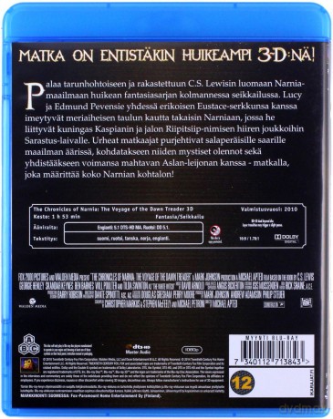 The Chronicles of Narnia: The Voyage of the Dawn Treader (Opowieści z Narnii: Podróż Wędrowca do Świtu) [Blu-Ray 3D]