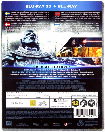 X-Men: Apocalypse (steelbook) [Blu-Ray 3D]+[Blu-Ray]