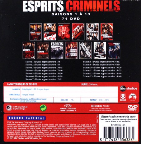 Criminal Minds Season 1-13 (Zabójcze umysły) [BOX] [71DVD]