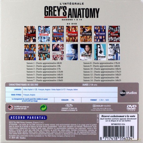 Grey's Anatomy Season 1-14 (Chirurdzy) [BOX] [83DVD]