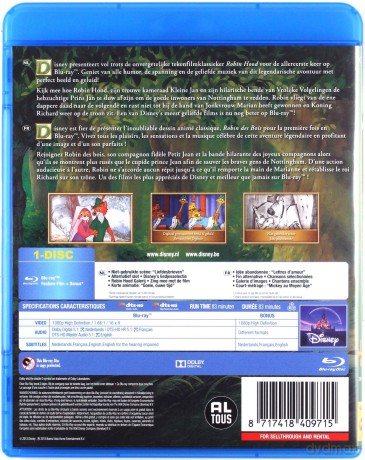Robin Hood (Disney) [Blu-Ray]