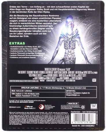 Alien (Obcy - 8. pasażer Nostromo) (steelbook) (40th Anniversary Edition) [Blu-Ray]