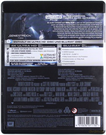 Alien: Covenant (Obcy: Przymierze) [Blu-Ray 4K]+[Blu-Ray]