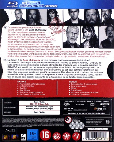 Sons of Anarchy Season 5 (Synowie Anarchii) [3xBlu-Ray]