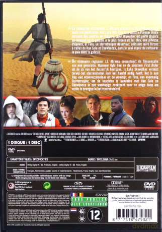 Star Wars: Episode VII - The Force Awakens (Gwiezdne wojny: Przebudzenie mocy) [DVD]