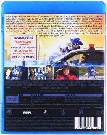 Sonic. Szybki jak błyskawica [Blu-Ray]