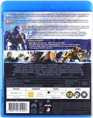 Transformers: The Last Knight (Transformers 5: Ostatni Rycerz) [Blu-Ray 3D]+[2xBlu-Ray]