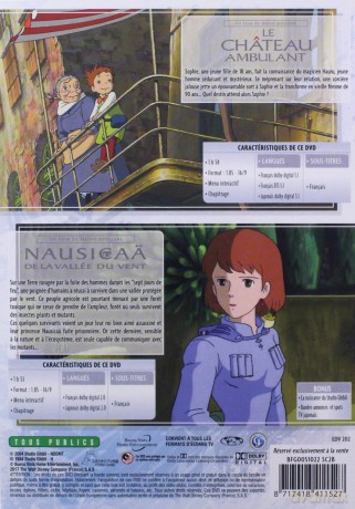 Howl's Moving Castle / Nausicaa of the Valley of the Wind (Ruchomy zamek Hauru / Nausicaa z Doliny Wiatru) [2DVD]