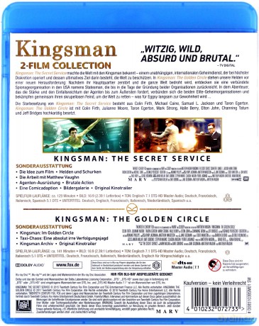 Kingsman: The Secret Service / Kingsman: The Golden Circle (Kingsman: Tajne służby / Kingsman: Złoty krąg) [2xBlu-Ray]