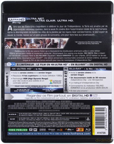 Independence Day (Dzień Niepodległości) [Blu-Ray 4K]+[Blu-Ray]