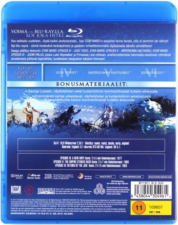 Star Wars: Trilogy IV-VI (Gwiezdne wojny: Część IV-VI) [3xBlu-Ray]