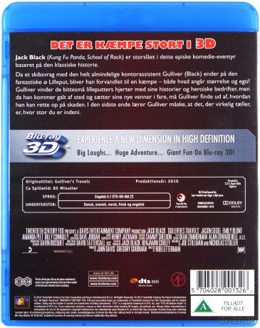 Gulliver's Travels (Podróże Guliwera) [Blu-Ray 3D]+[DVD]
