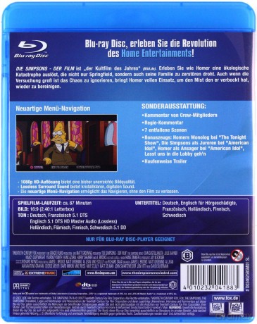 The Simpsons Movie (Simpsonowie: Wersja kinowa) [Blu-Ray]
