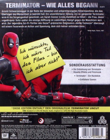 Terminator (Deadpool Photobomb Edition) [Blu-Ray]