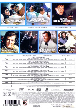 007 James Bond Roger Moore Kolekcja [7DVD]
