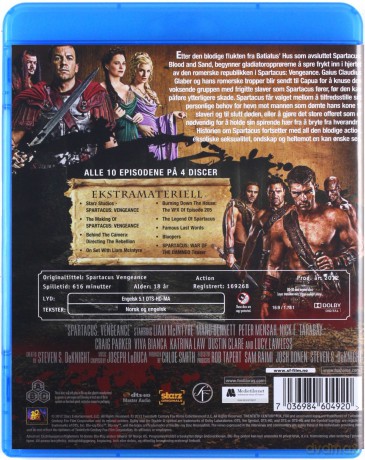 Spartacus: Blood and Sand: Season 2 (Spartakus: Krew i piach) [3xBlu-Ray]