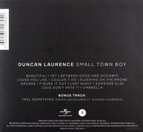 Duncan Laurence: Small Town Boy [CD]