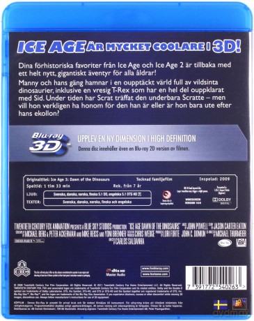 Ice Age: Dawn of the Dinosaurs (Epoka lodowcowa 3: Era dinozaurów) [Blu-Ray 3D]+[Blu-Ray]