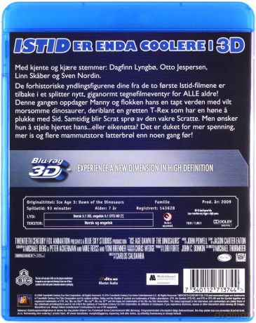 Ice Age: Dawn of the Dinosaurs (Epoka lodowcowa 3: Era dinozaurów) [Blu-Ray 3D]+[Blu-Ray]