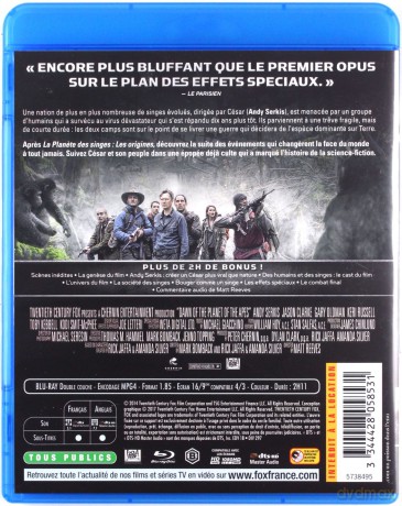 Dawn of the Planet of the Apes (Ewolucja planety małp) [Blu-Ray]