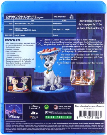 Lady and the Tramp II: Scamp's Adventure (Zakochany kundel II: Przygody Chapsa) [Blu-Ray]
